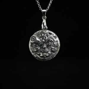 Lunar Dream: MΓ©liΓ¨s Moon Face Pendant - A Trip to the Moon π